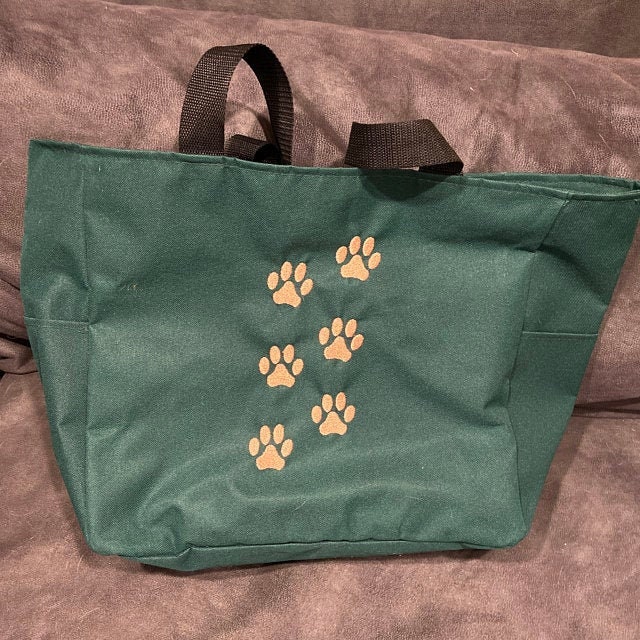 Dog Bag Personalized Tote Bag Zipper Closure Daycare Bag Etsy