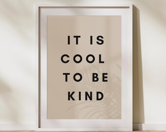 Be Kind Print | Modern Motivational Wall Art (Digital Download)