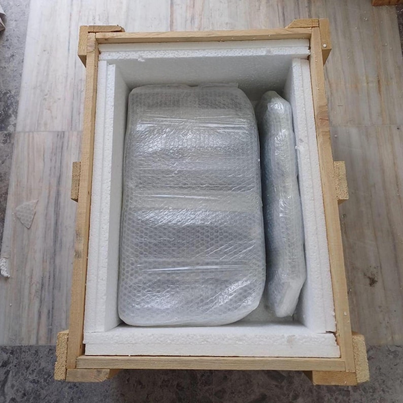 Our products are shipped in special wooden crates to prevent any damage; our packaging is excellent.