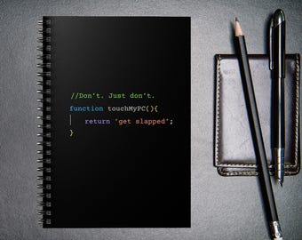 Funny Coding Notebook • Programmer Spiral Journal • Tech Gift for Developers & IT Pros • Geeky Office Notebook