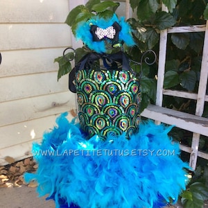 Peacock sequin girls feather pageant dress, peacock costume, girls dress, toddler dress, pageant dress