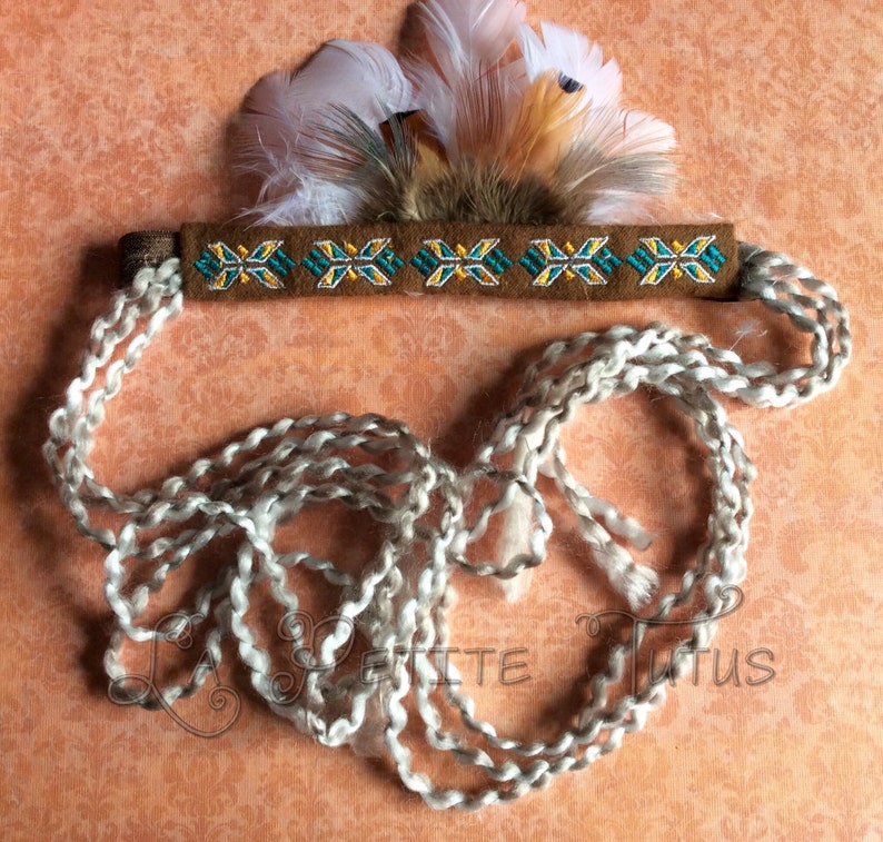 Gray Indian Baby Shower Gift Photo Prop Feather Embroidered Etsy