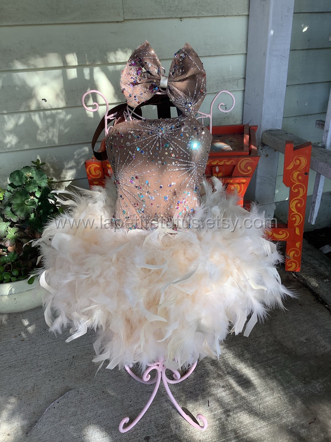 Glitter Girls Multi Color Starburst Feather Pageant Dress, Girls Dress