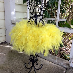 Duck yellow girls feather tutu, girls tutu, toddler tutu, feather tutu, custom color, costume accessory, halloween accessory, duck tutu