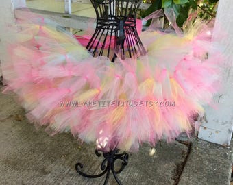 Girls pastel tulle petti tutu, girls tutu, toddler tutu, pastel tutu, petti tutu, photo prop, custom colors, girls tutu, toddler tutu