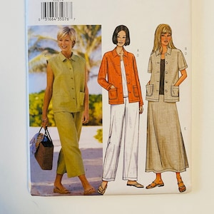 May include: Butterick Fast & Easy sewing pattern 3532. The pattern features illustrations of women's jackets, pants, and a skirt. The pattern includes sizes 8, 10, and 12. The cover is white with the Butterick logo.
