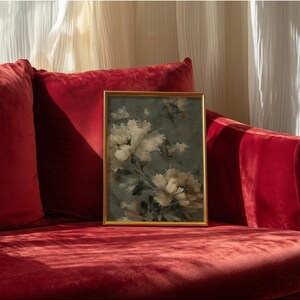 Vintage bloemen schilderij muurkunst | Moody Botanical afdrukbaar [digitale download] - 755 afbeelding 4
