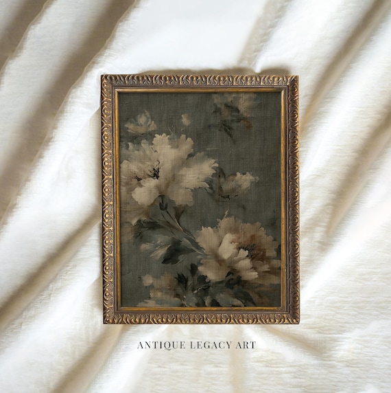 Vintage Floral Painting Wall Art | Moody Botanical Printable [Digital Download] - 755