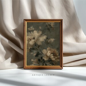 Vintage bloemen schilderij muurkunst | Moody Botanical afdrukbaar [digitale download] - 755 afbeelding 9