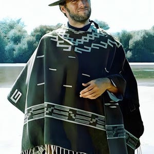 A Fistful of Dollars A Man With No Name Green Clint Eastwood Cowboy Poncho