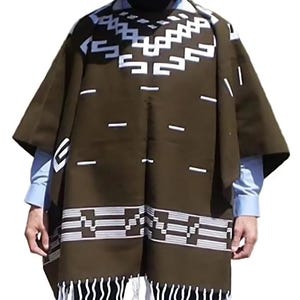 A Fistful of Dollars Poncho Shirt A Man With No Name Brown Clint Eastwood Cowboy Poncho