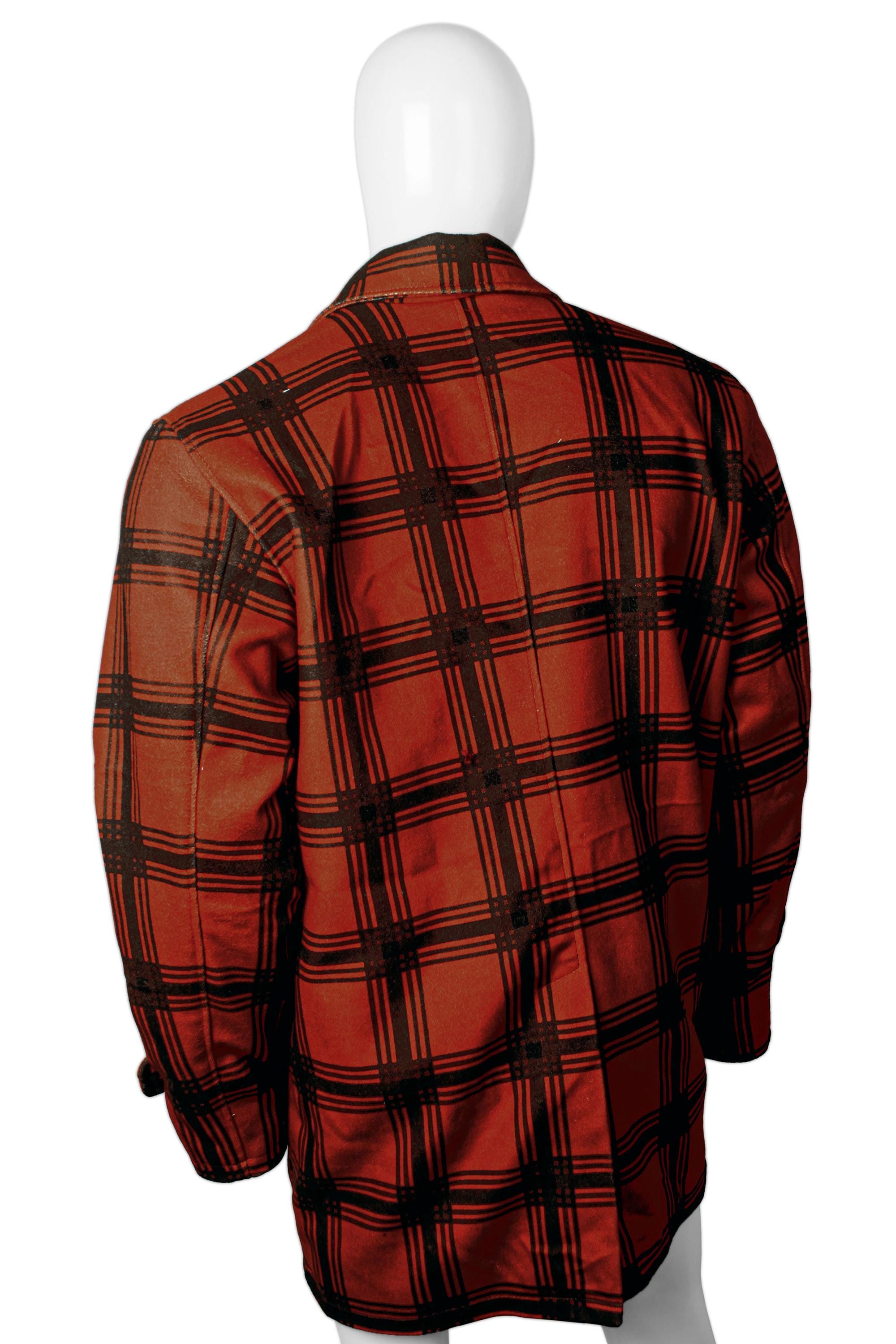 1950 Vintage Wool Plaid Red Flannel Hunting Field Jacket - Etsy