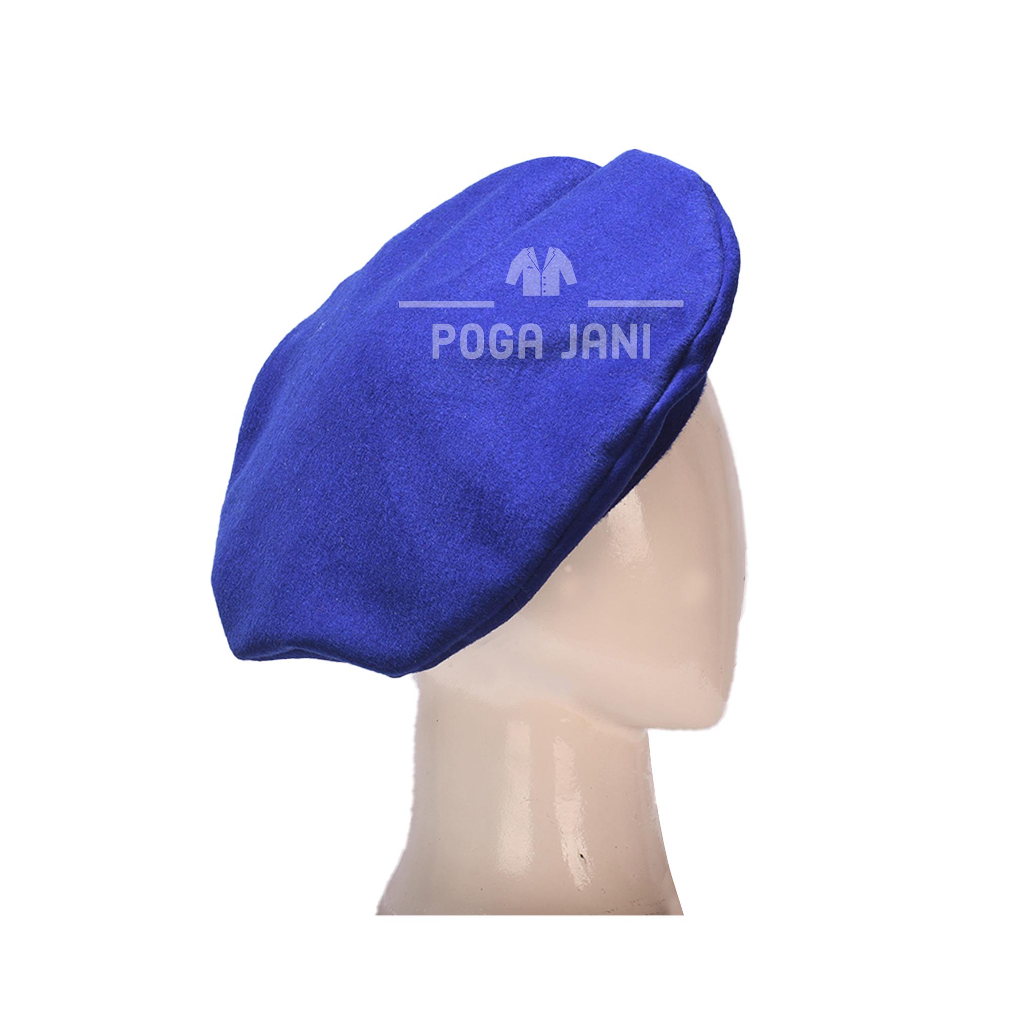 Royal Blue Wool Beret | Soft French Style Cap, Cozy Winter 