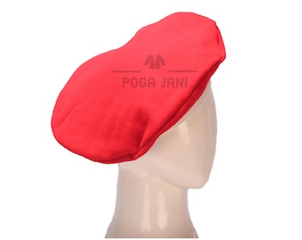 赤いベレー帽、カビユ付き、100%ウール、フレンチスタイル - Etsy 日本