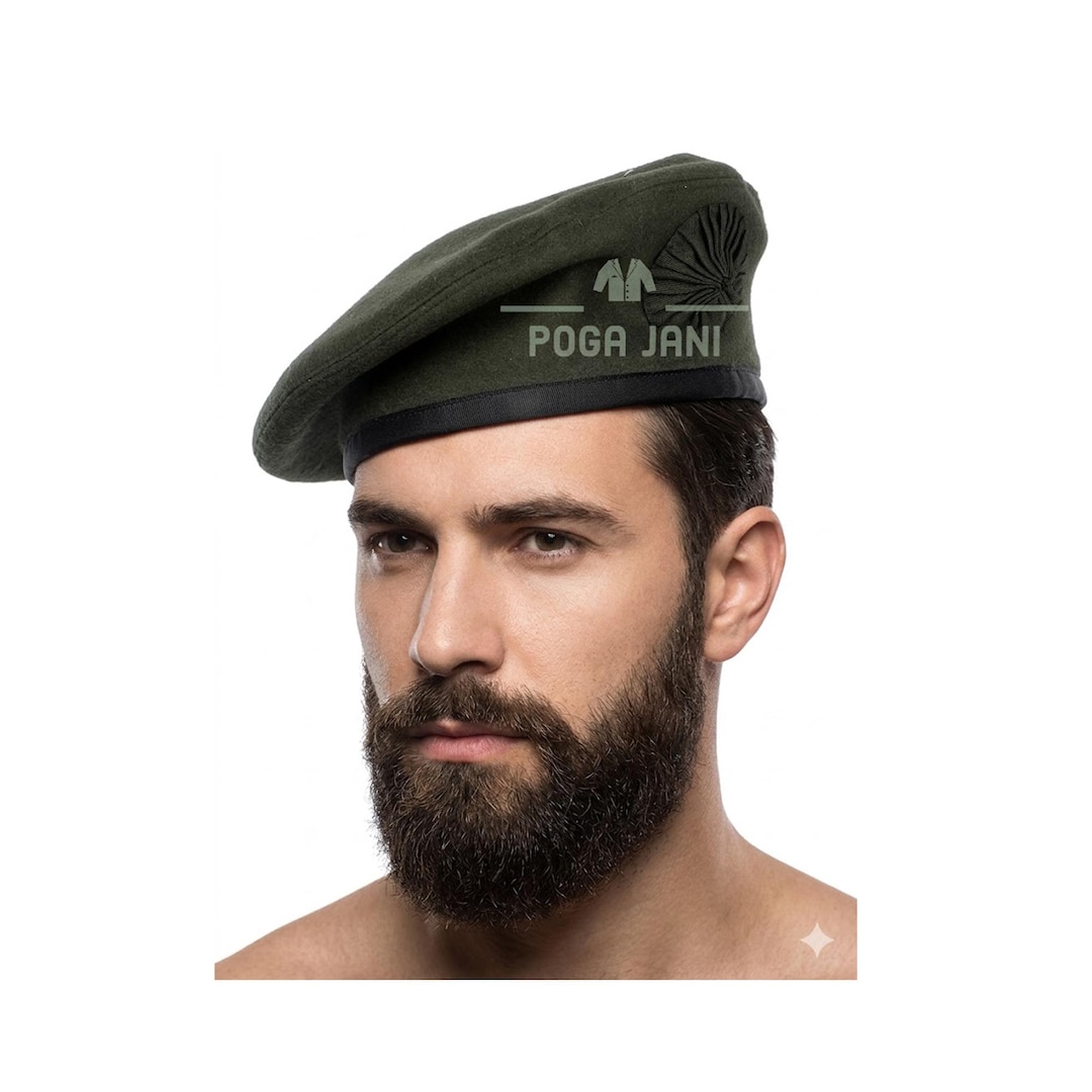 Green Wool Caubeen Hat | Irish Military Style Beret With Rosette - Etsy ...