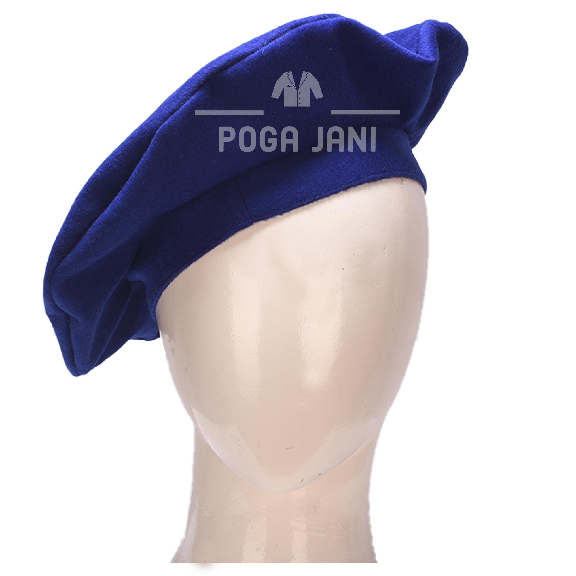 Royal Blue Wool Beret | Soft French Style Cap, Cozy Winter 