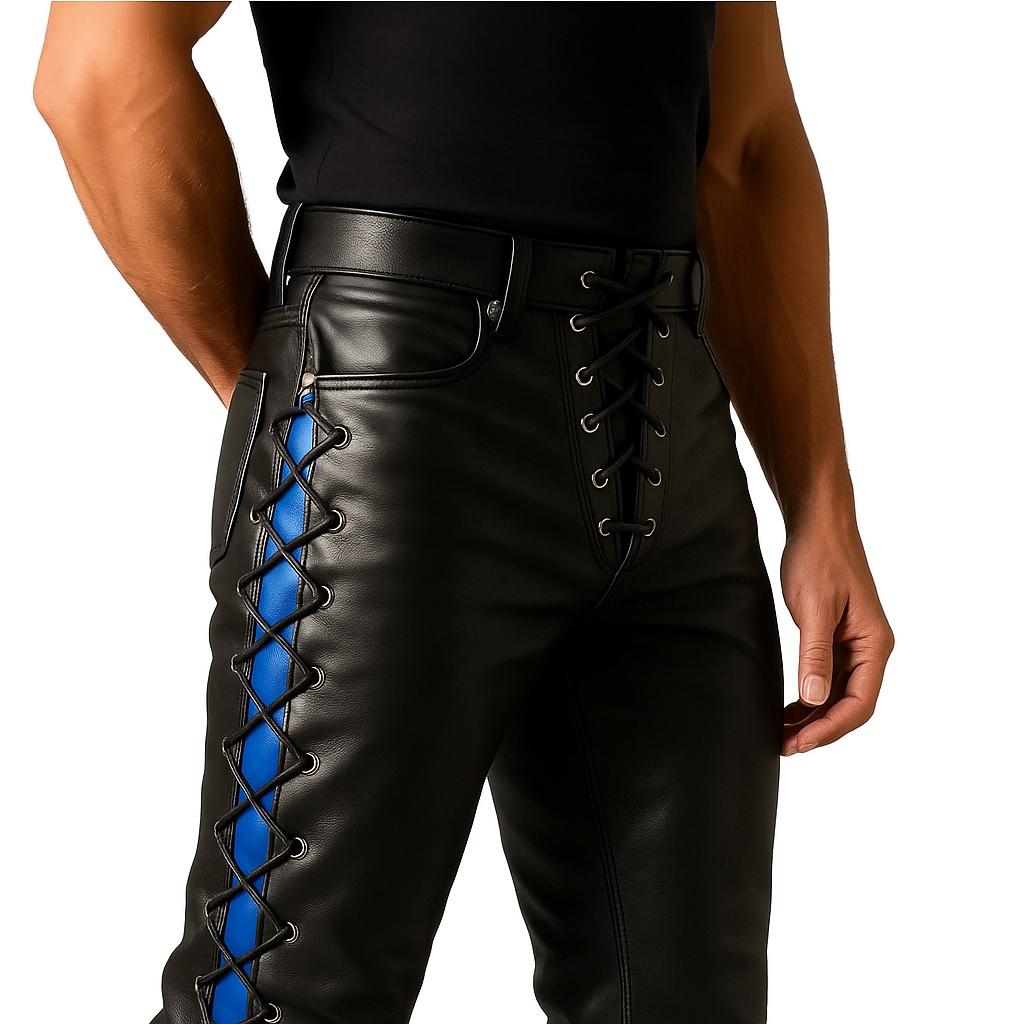 Lace Fly Leather Pants - Etsy