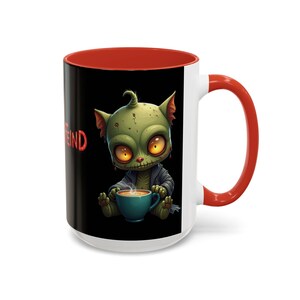 Coffee Fiend Mug: Quirky, Fun Gift for Coffee Lovers, Perfect for Halloween, Unique Collectible, Cute Kitchenware