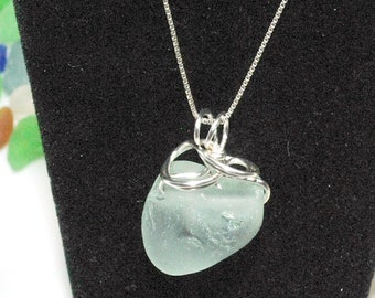 Sea Glass Necklace, Seaglass, Seafoam Green Sea Glass, Beach Glass Jewelry, Sea Glass Jewelry, Gift For Her, Glass Nugget Jewelry