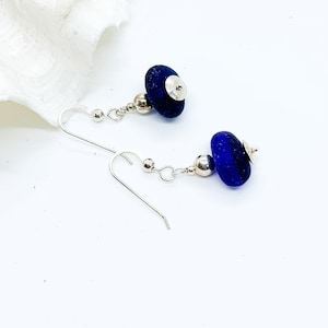 Blue Sea Glass Earrings, Dangle Earrings, Sea Glass Earrings, Sea Glass, Sea Glass Jewelry, Sea Glass For Mom