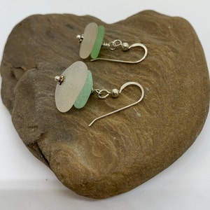 Sterling Sea Glass Earrings, Sea Glass Earrings, Sea Glass Gift For Mom, Lake Erie Beach Glass, Sea Glass Jewelry image 4