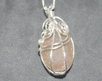 Brown Sea Glass Pendant, Sea Glass Jewelry, Seaham Seaglass, Chunky Jewelry, Vintage Sea Glass Jewelry