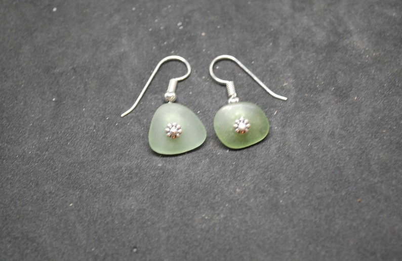 Sea Glass Gift Sea Glass Jewelry Sea Glass Earrings Beach Glass Earrings Puerto Rico Sea Glass Seafoam Sea Glass