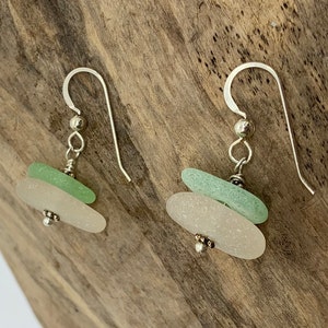 Sterling Sea Glass Earrings, Sea Glass Earrings, Sea Glass Gift For Mom, Lake Erie Beach Glass, Sea Glass Jewelry image 6