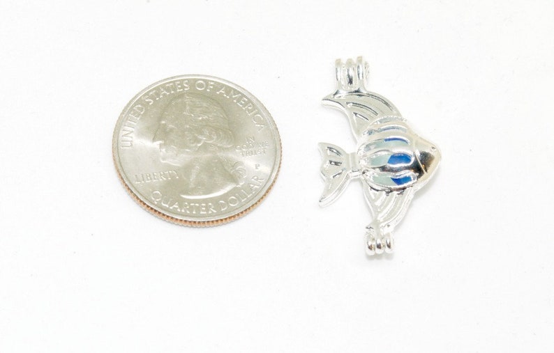 Sea Glass Charm Jewelry, Seahorse Charm Necklace, Sea Glass Locket, Silver Jewelry, Gift For Her image 6