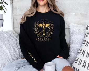 Basgiath War College Dragon Crest Sweatshirt – Fantasy Bookish Cozy Crewneck