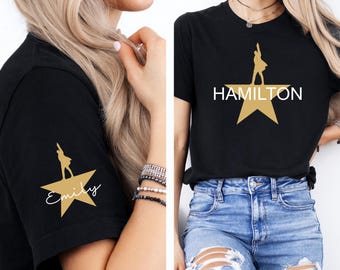 Custom Hamilton Broadway Star T-Shirt: Personalized Musical Theater Tee