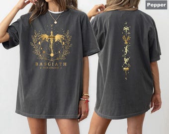 Basgiath War College Dragon Crest Shirt: Fantasy Graphic Tee, Bookish Apparel