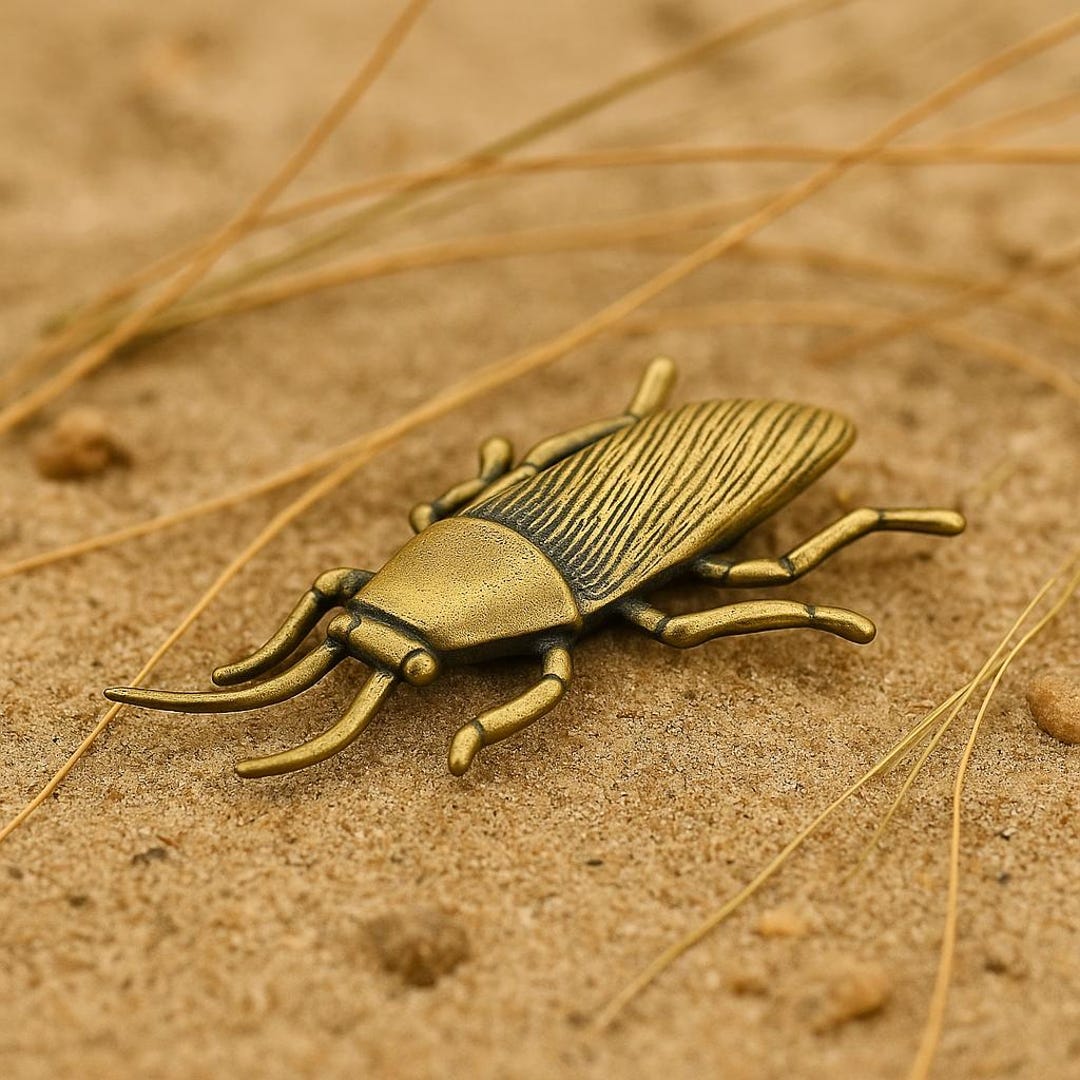 Brass Cockroach Figurine – Realistic Vintage Insect Sculpture ...