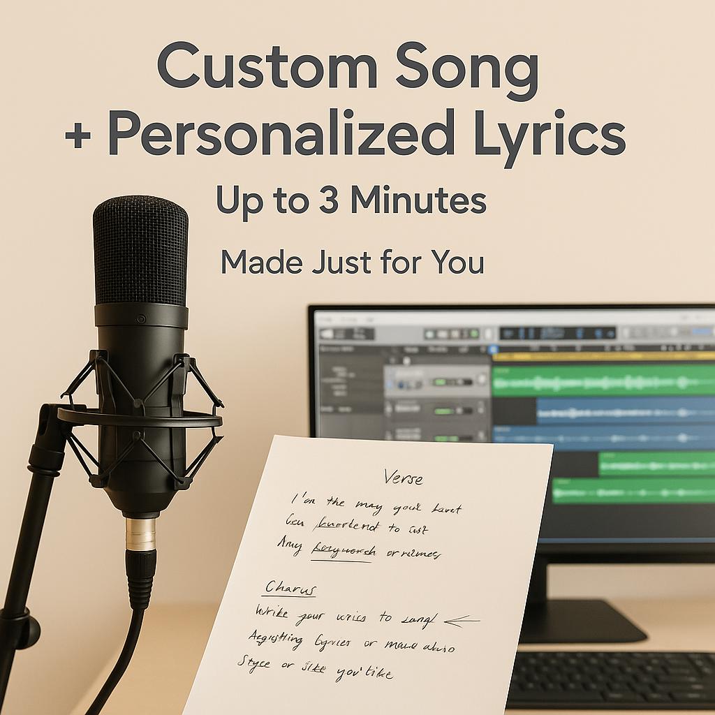 Custom-Made Song with Personalized Lyrics – Up to 3 Minutes