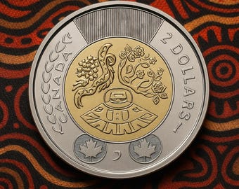 2023 Indigenous Peoples Toonie Canada Uncolored Commemorative Coin First Nations Art Design Collectible Canadian Two Dollar Coin