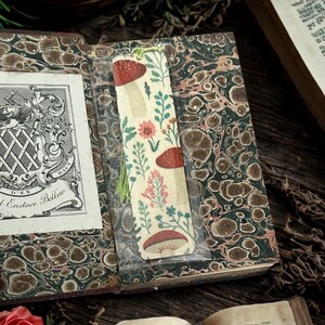 Wooden Mushroom Bookmark with Tassel, Botanical Woodland Reader Gift