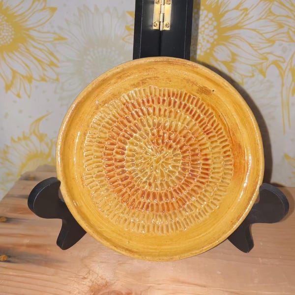 Handmade Stoneware Herb Grater, Wheel-Thrown Garlic Grater