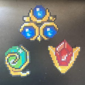 The Legend of Zelda Spiritual Stones Ocarina of Time Perler Bead Sprites