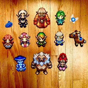 Legend of Zelda: Ocarina of Time Perler Bead Sprites - Decorazione murale da gioco fatta a mano