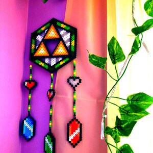 Acchiappasole con perline Perler di The Legend of Zelda - Decorazioni da gioco fatte a mano