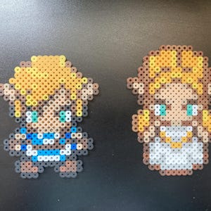 Legend of Zelda Breath of the Wild Link & Zelda Perler Bead Sprite