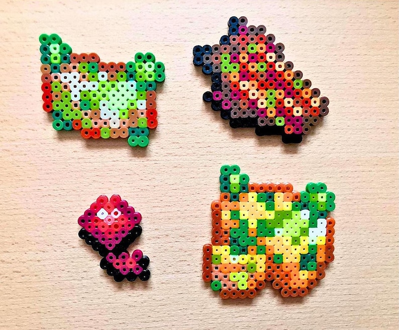 Pixel Handmade Things Minecraft Perler Bead Food Pixel Sprites - Handmade Gaming Wall Decor ...