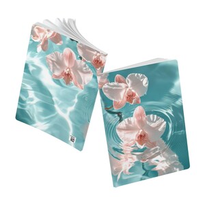 Dziennik Serene Floral, notatnik z akwarelowymi storczykami, inspirująca książka do pisania, dziennik z nadrukiem kwiatowym, idealny prezent dla miłośników natury