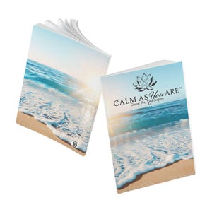 Dziennik w miękkiej oprawie Tranquil Beach | Książka inspirująca do pisania, dziennik medytacyjny, notatnik o tematyce oceanicznej, dziennik uważności, prezent dla [...]