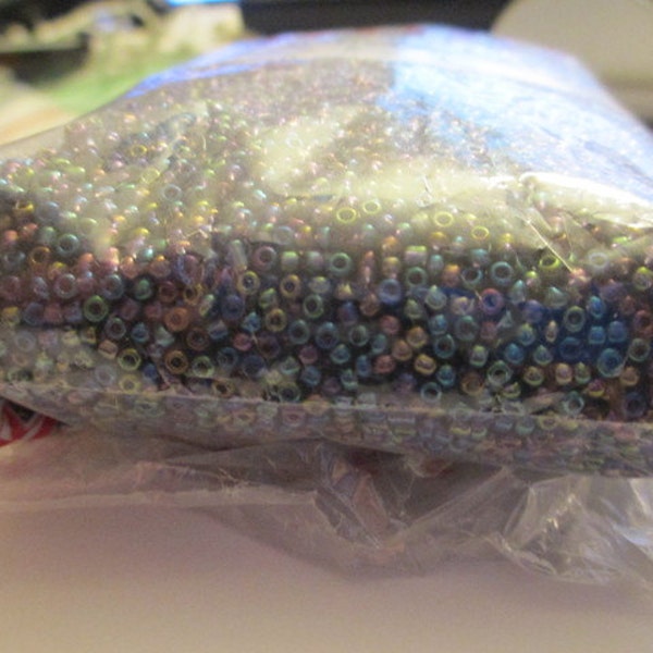 1 lb bag of Metallic Seed Beads - Destash Supply