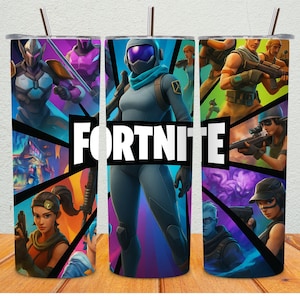 Battle Gaming Tumbler Wrap PNG | 20oz Skinny Tumbler Sublimation Design Instant Digital Download | Perfect Art for Game Lovers and Streamers