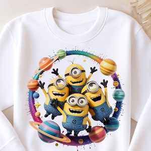 3 High Quality PNGs Minions-Inspired Design | Kids Cartoon Characters T Shirt Sublimation Design | Transparent Background Digital Download