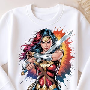 Epic Comic Superhero T-Shirt PNG Design: Action Sublimation (Instant Download PNG)