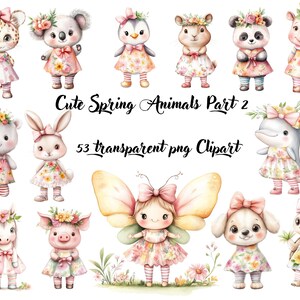 Watercolor Cute Animals Clipart, Cute Animals, Watercorlor Animals , Nursery Animals Clipats, Cabybara, Turtle, Pig, Koala, Panda, Penguin
