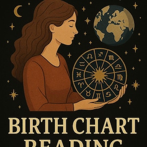 Leitura de Mapa Natal Personalizada – Análise Astrológica do Mapa Astral | Entrega em PDF | Propósito da Alma e Insights Planetários